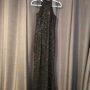NWT BCBG Black Sequin Gown